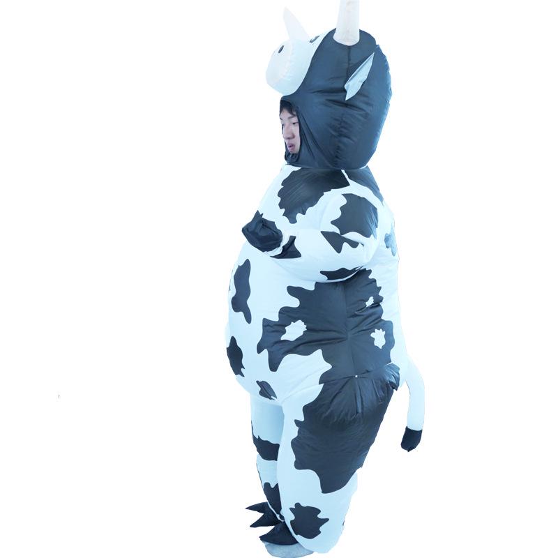 Disfraz de Mascota Inflable de Vaca para Festival de Halloween - Cosplay Creativo y Accesorios para Fotos