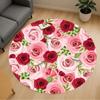 1 Stück Rose Floral Runde Stuhlmatte Büro Teppich - Rutschfest, Bodenschutzmatte für Büro, Schlafzimmer, Ideales Wohnkultur Geschenk c0112090