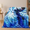 Cartoon BLUE LOCK Football Anime Isagi 3D Flannel Blanket,Warm and Cozy Soft Throw Blanket for Home Bedroom Bed Sofa Cover Kids