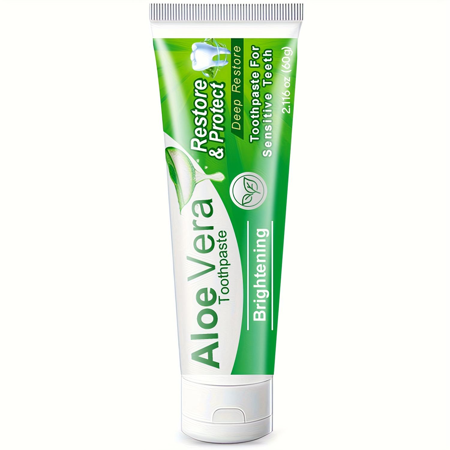

Aloe Vera Toothpaste - and Cleansing Teeth and Cavity Prevention, Brighten Teeth and Remove Stains & Dirt By Brush - Ideal for Sensitive Teeth Care 60g