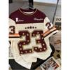 Men's Sports Jersey Letter 23 Print Short Sleeve T-Shirt Summer Graphic Tee Jerseys Plus Size Women's Sport T-Shirt Tops