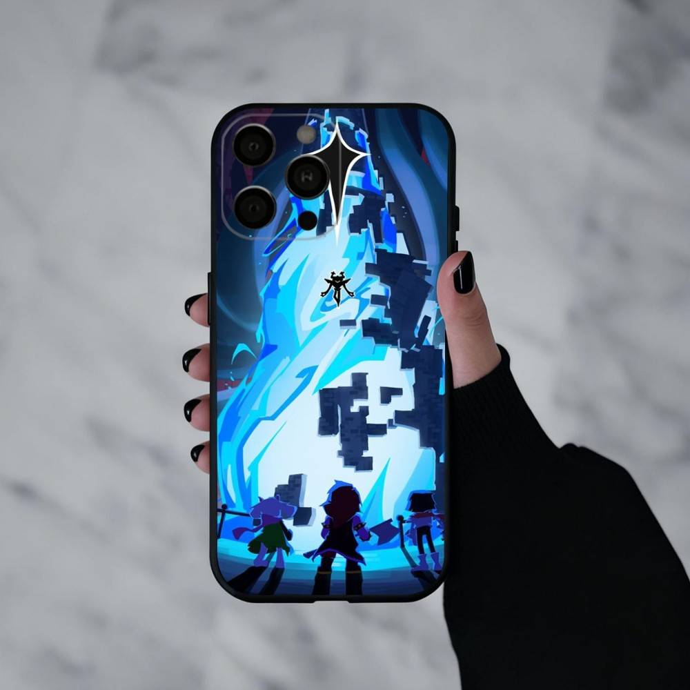 Game D-Deltarune-E  Phone Case For iPhone 17pro,16,15,14,13,12,11 Plus,Pro Max,XS,Soft Silicone Black Cover