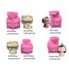 4×Head-Planter Silicone Mold Face Flower Pot Concrete Mold Girl Statue Planter Mold Face Flower Vase Epoxy Casting Mold