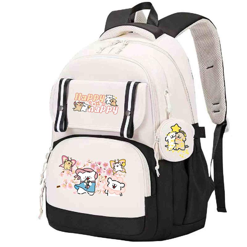 Line puppy cute college style schoolbag large capacity foreign trade campus junior high school students versatile children's backpack