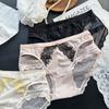 Lady Summer Pure Desire SEXY LACE Hollow Eyelash Model Ice Silk Mesh Gauze Briefs
