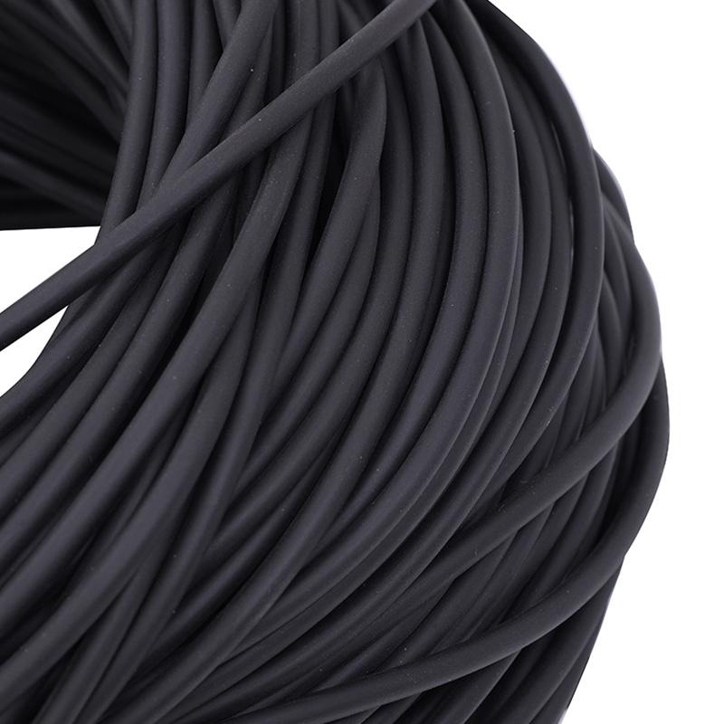 Black Rubber Strip Gaskets Round Sealing Strip Wear-Resistant Bar For Cabinet Door Seal Grease Separator 3/5/6/8/10/12/15/18mm