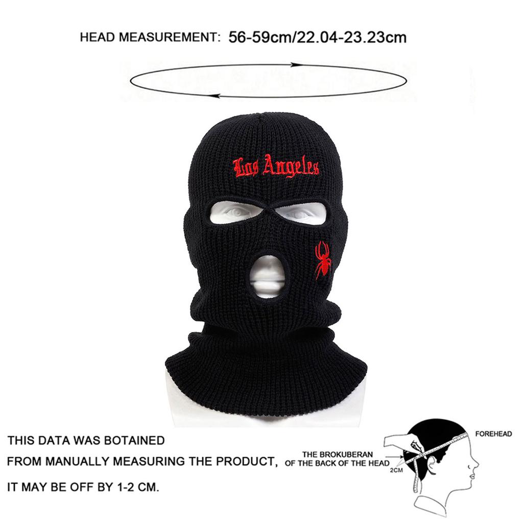 Autumn and Winter Outdoor Warm Balaclava Hat Fashion Windproof and Cold Proof Pullover Hats Outdoor Sports Ski Cap Beanies Caps