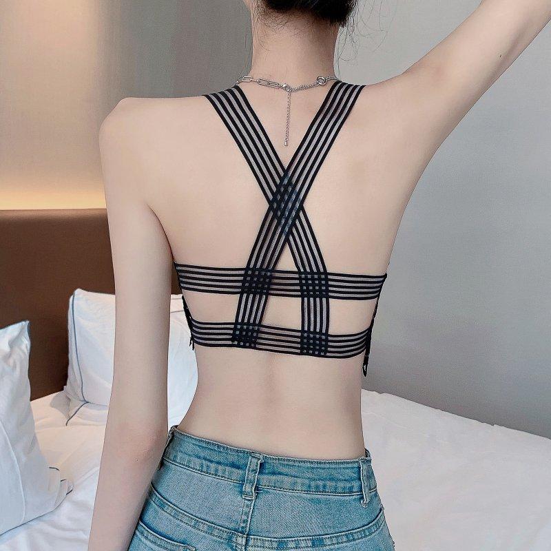 2024 Sexy Tops for Womens Lace Crop Top Woman Tank Tops Off Shoulder V-neck Sleeveless Camis for Women Backless Camisole