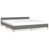 Vidaxl Bed Frame Without Mattress, Dark Gray, 160X200 Cm, Upholstered