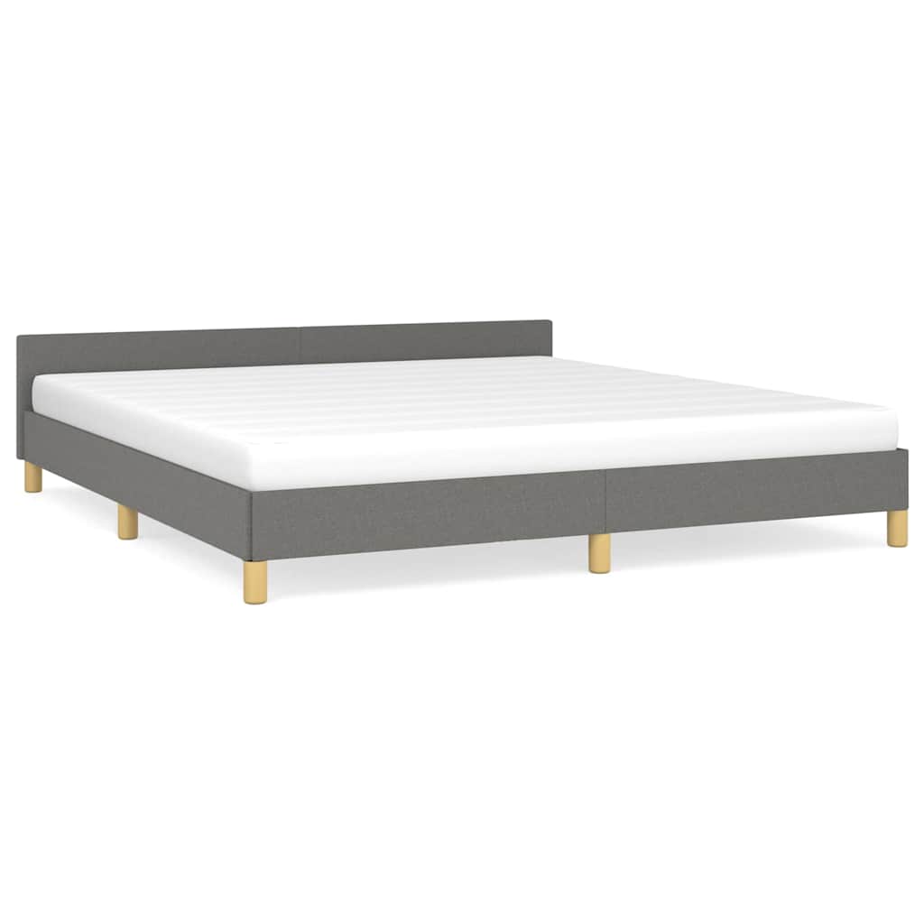 Vidaxl Bed Frame Without Mattress, Dark Gray, 160X200 Cm, Upholstered