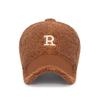 Teddy Fleece Winter Baseball Cap With Curved Brim And Adjustable Strap For Womens Streetwear
