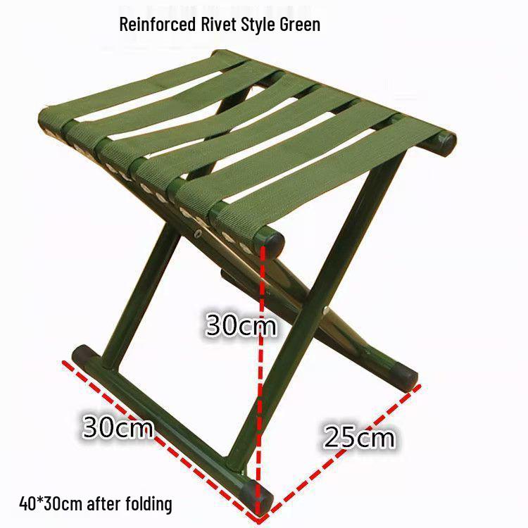 Compact Outdoor Folding Chair with Backrest - Portable for Fishing, Travel, and Street Stalls