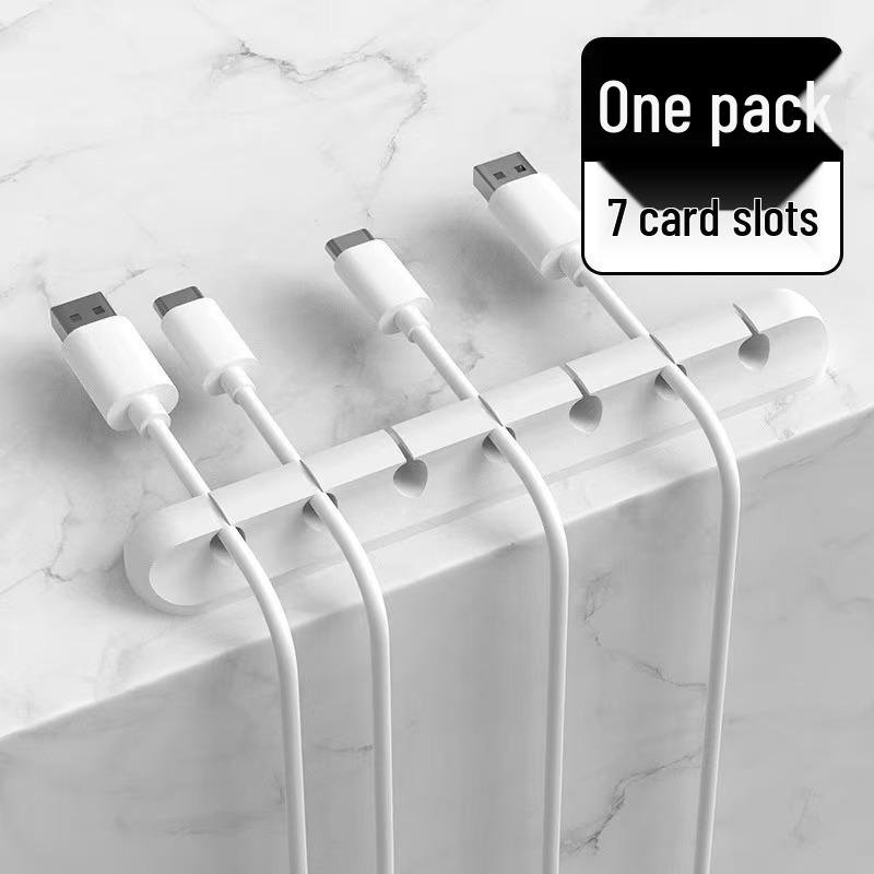 Mobile Phone Cable Organizer - Self-Adhesive Charger Holder & Desktop Management Hub