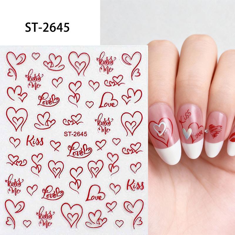 

Valentine s Day Nail Stickers: Sexy Lips, Hearts, Roses & LOVE Designs