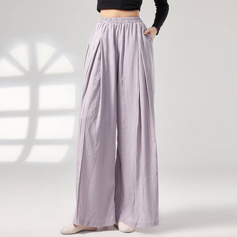 7 Colors Spring Women's Casual Wide-leg Pants, Chinese Classical Dance Clothes, Body Women's Dance Pants, Pleated Design