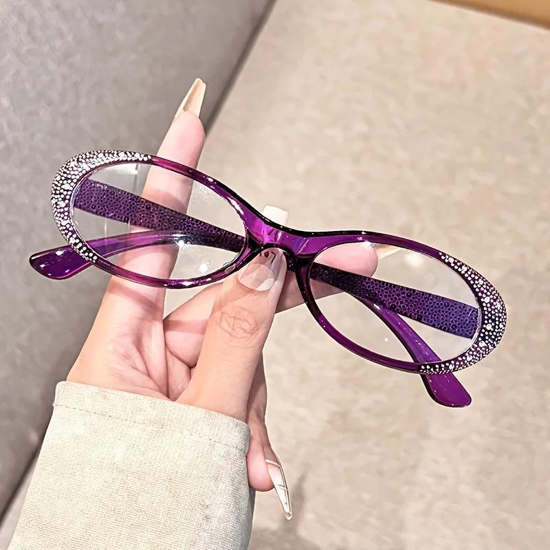 Small-framed cat-eye fashionable reading glasses for women, suitable for both men and women, +1.0+4.0 ultra-light