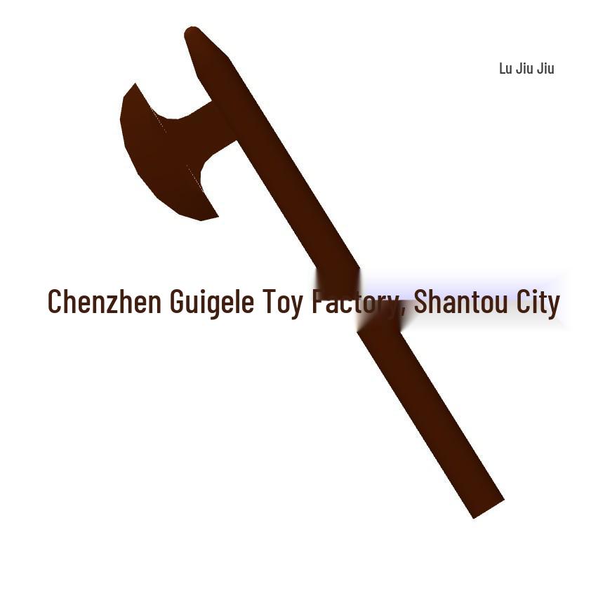 Cross-Border MOC Building Blocks: Compatible Handheld Long-Handled Battle Axe (50G Min Order)