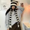 Y2K Subculture  Girl Sweet Cool Style Hat Star Striped Plush Knitted Hat