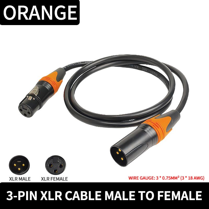 XLR Microphone Cable 3-Pin Male to Female 50cm 1m 2m 3m 5m 10m Balanced Audio Cable for Mic Speaker Amplifier PA System