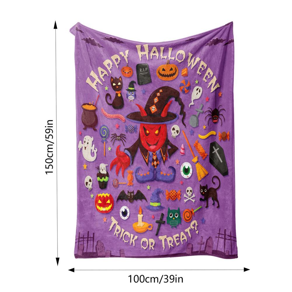 

Spooky Blanket Halloween Horror Ghost Pumpkin Witch Blankets And Throws Soft Halloween Fall Blanket Warm Blanket For Napping