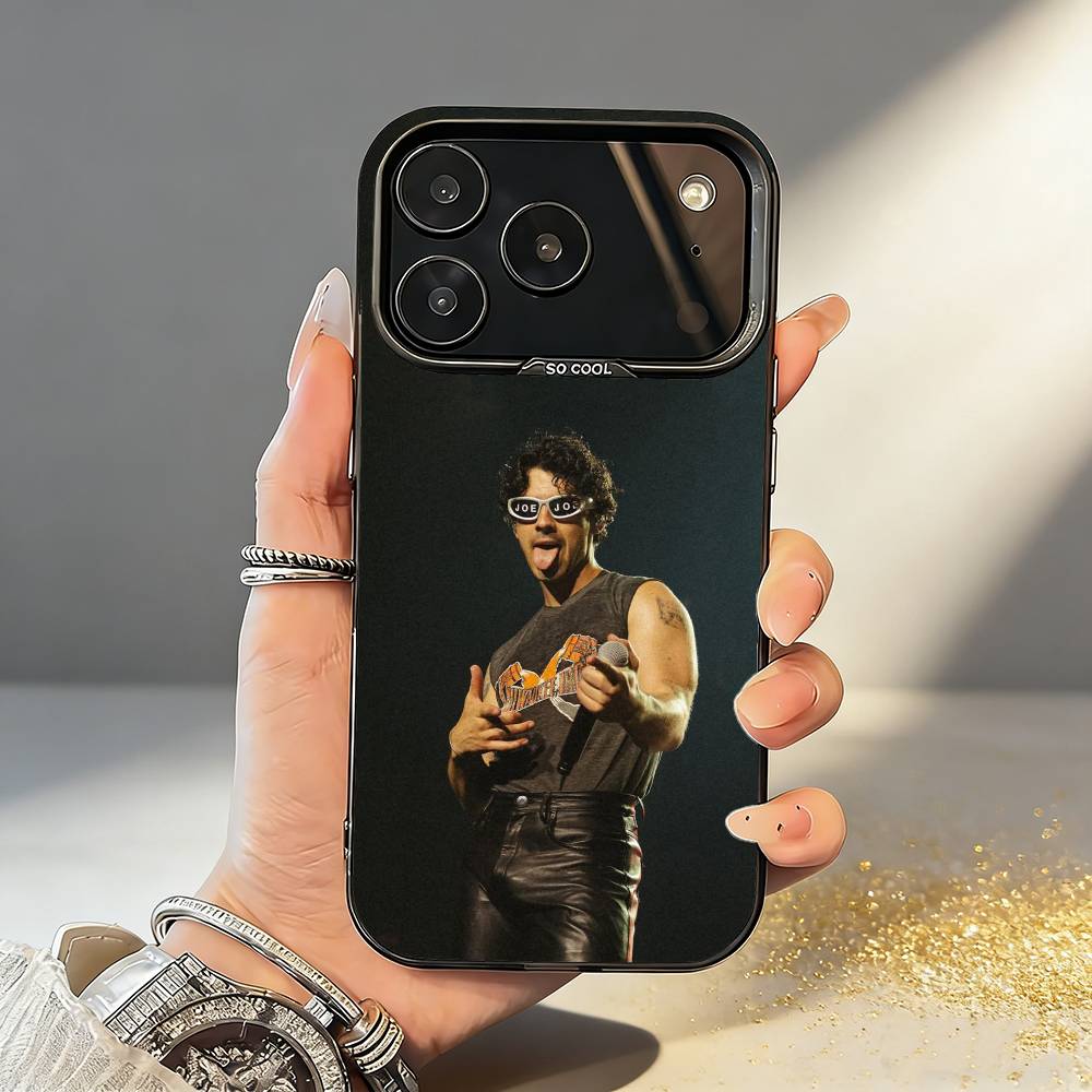 Joe J-Jonas Singer Phone Case For iPhone17,16,15,14,13,12,11,Pro,MAX Gray Matte Silicone Black Cover