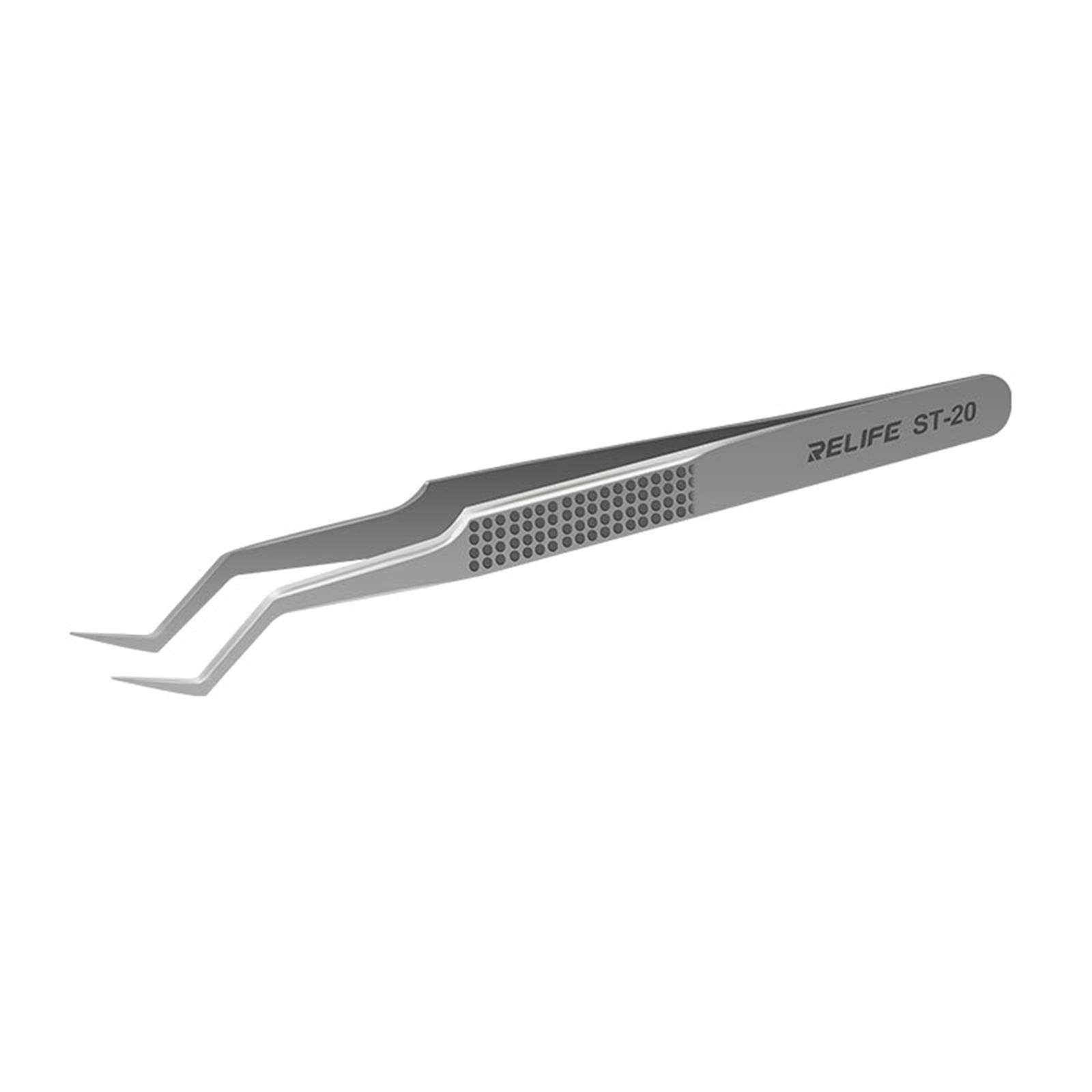 

1PC Anti-static Tweezers RELIFE ST-20 Tweezers Stainless Steel Tweezers for Electronics Repair Soldering