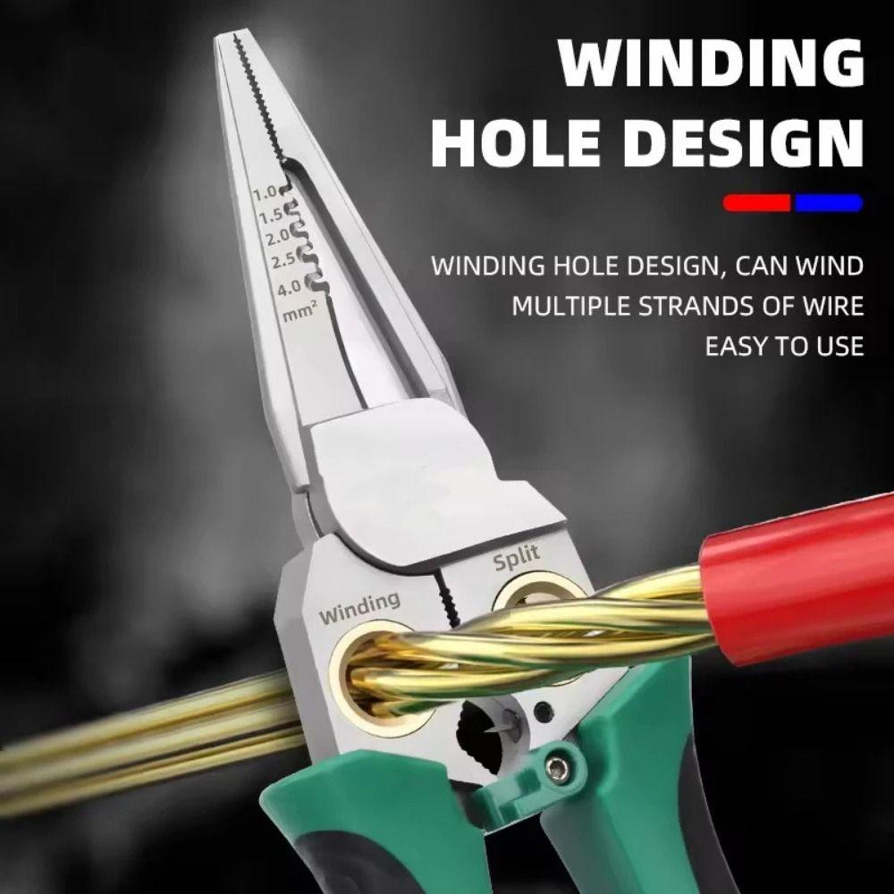 Stainless Steel Electrician Wire Stripping Pliers Nonslip Wire Crimping Pliers  Winding