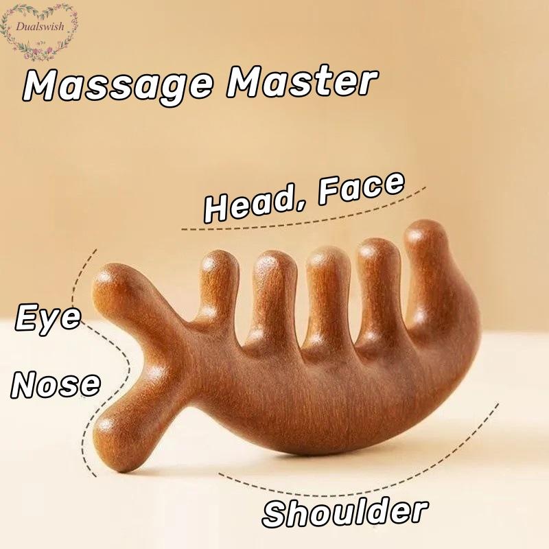 Comb Ladies' Comb Meridian Comb Massage Comb Round Tooth Comb Multifunctional Sandalwood Comb Portable Round Head Comb Five Tooth Massage Comb