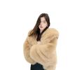 2025 Trendy Women's Faux Fox Fur Coat - Autumn/Winter Thickened Fashion Outerwear