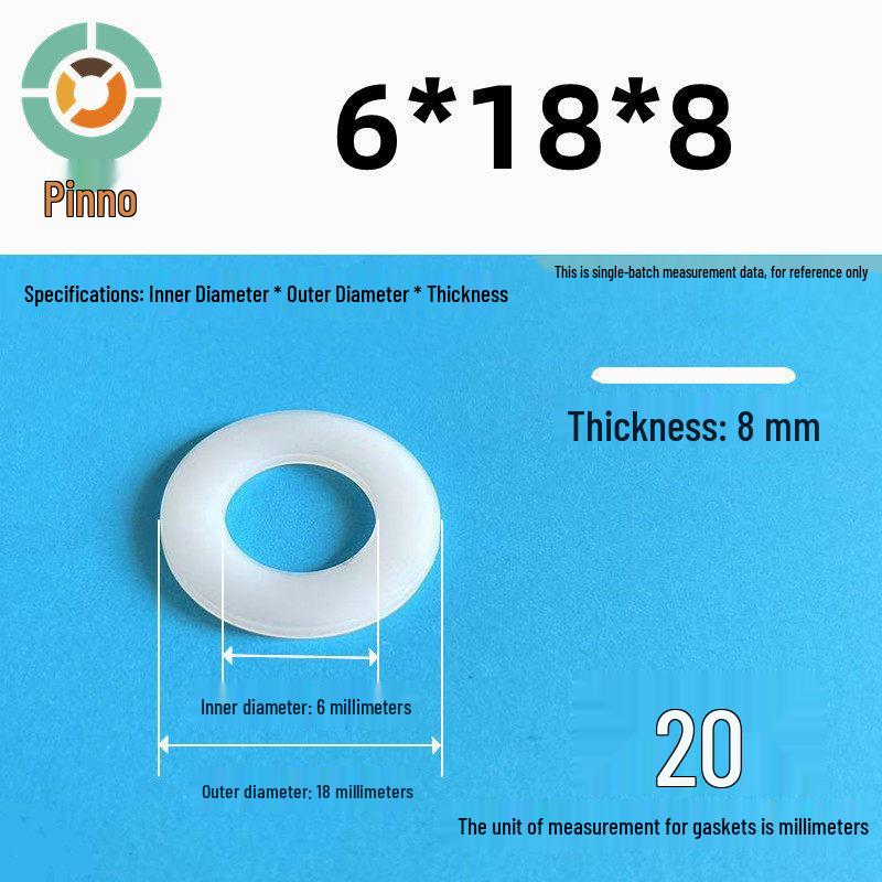 Thickened Nylon Plastic Flat Washer: Hard Plastic Gasket M2-M16