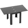Extendable Dining Table For 4 6 People In Wood And Steel 140x80x77.5 Cm Black