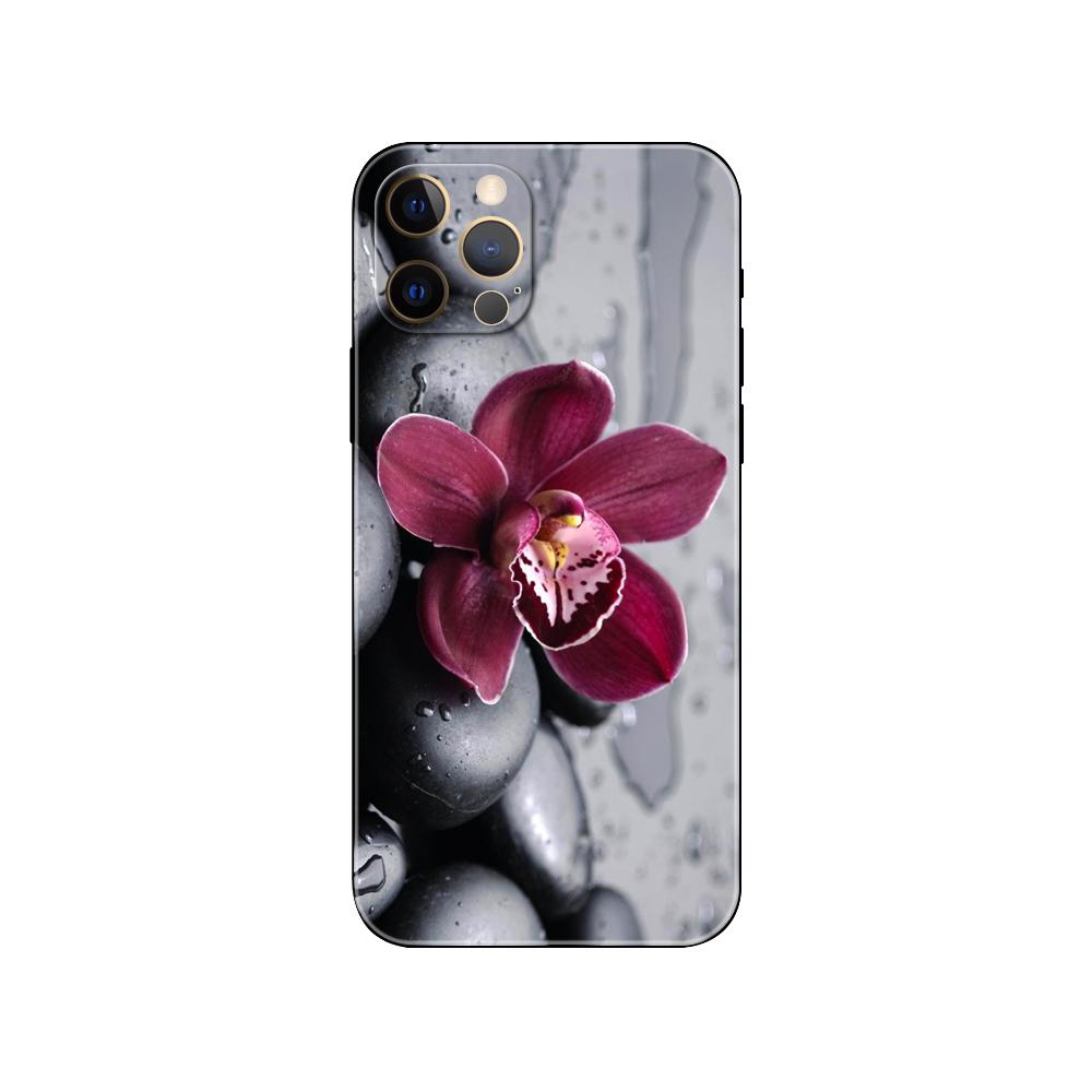 

Чехол для телефона Orchid Flowers Colorful для iPhone 5 5s 2020se 6 6s 7 8 plus x 10 XR XS 11 12 13 mini pro MAX черная задняя крышка из ТПУ iphone 13pro MAX