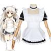 Anime Yosuga No Sora COSPLAY Kasugano Haruka COS Halloween Cosplay Lolita Maid Outfit dress+Apron+Sleeves+Headdress+Neckwear