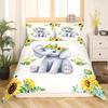 Color Elephant 3D Bedding Home Textiles Three-piece Set Bedding Duvet Cover