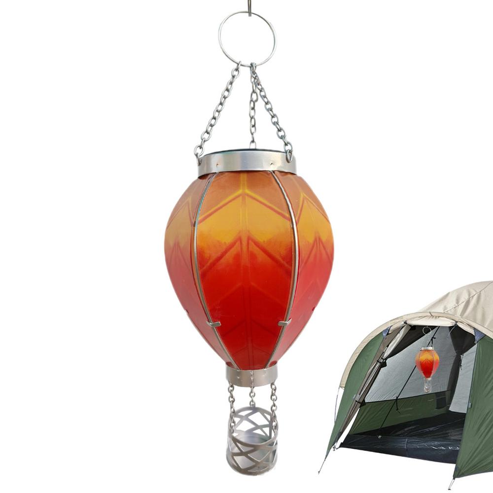 Hot Air Balloon Solar Lantern LED Flickering Flame Hot Air Balloon Solar Lights Outdoor Colorful Solar Lanterns Outdoor