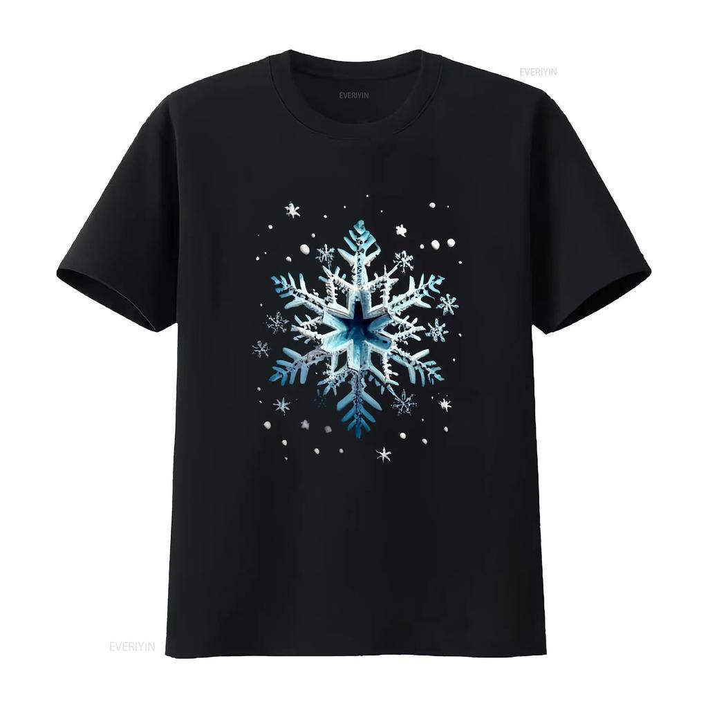 Snowflake T Shirt Holiday Festive Apparel Vintage Washed Graphic For Everyday Wear Comfortable