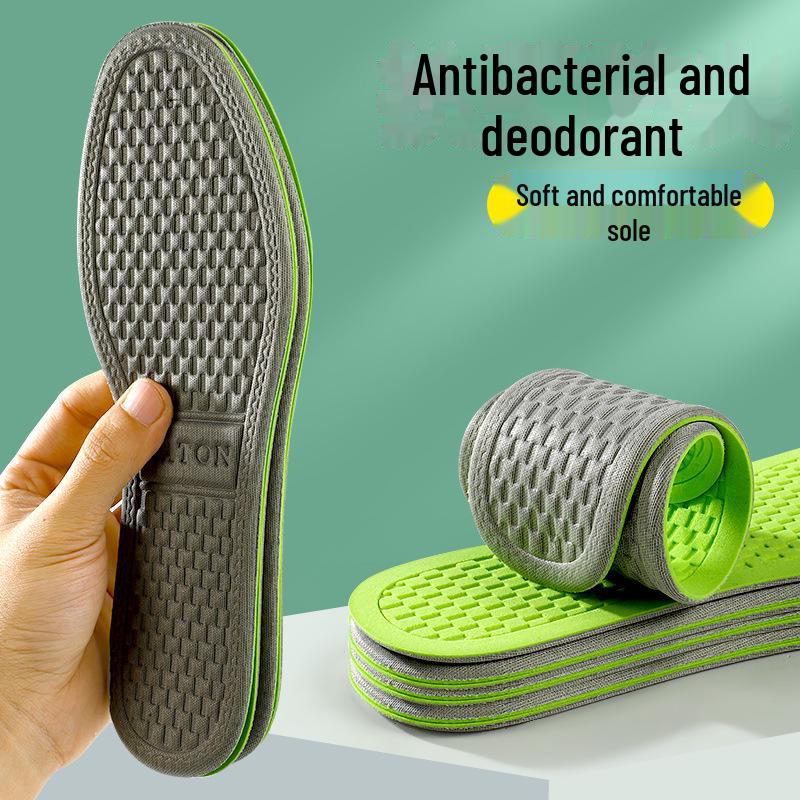 

Стелька дезодорирующая антибактериальная с полынью - впитывающая пот, дышащая, удобная для спорта и отдыха, унисекс 37-38 серый