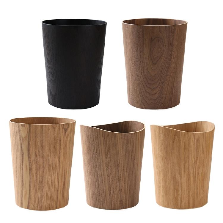 Papelera Cesta de Papel Higiénico para Oficina Baño Dormitorio Suministros Material de Madera