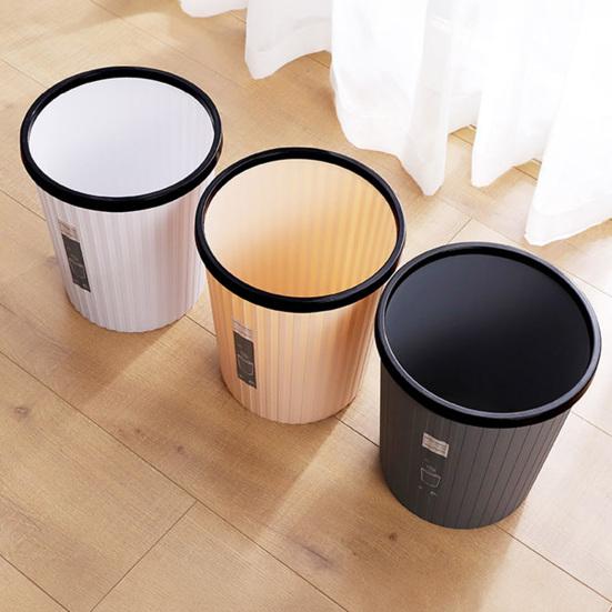2PCS Garbage Can with Pressure Ring Design Waste Bin Large Capacity Portable Strong Load Capacity Trash Bin for Home Bedroom Bathroom Kitchen