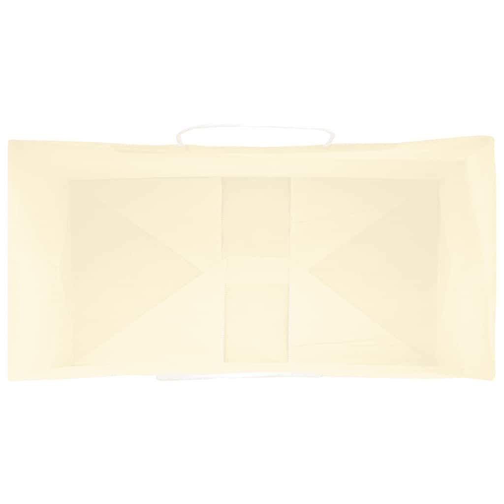 Paper Shopping Bags 50 pcs with Handles Yellow 32 x 17 x 44 cm