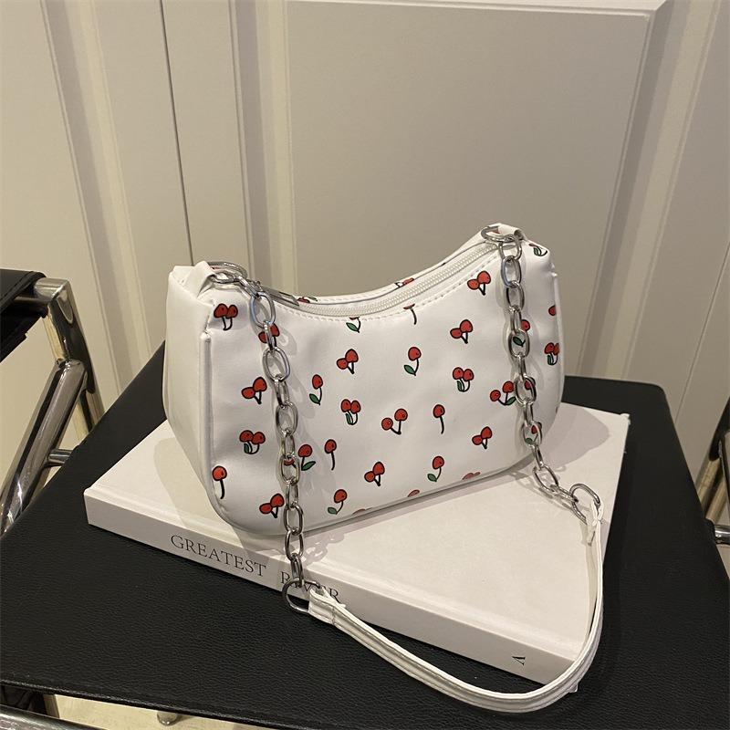 Summer Small Fresh Literary Printing Shoulder Bag Women's New Women's Bag Large Capacity Messenger Bag Underarm Bag