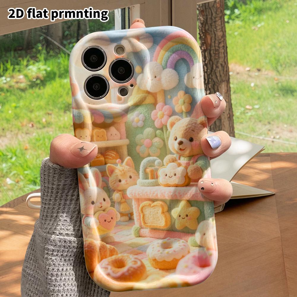 Phone Case: 2D flat, fits iPhone 18, 17, 16, 15, 14, 13, 12Pro protective case, Animal Bakery, perfect Christmas and Halloween holiday gift