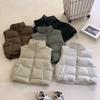 Down cotton vest women's autumn and winter new loose cotton vest solid color vest jacket