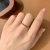 Fashionable Zircon And Red Corundum Rings For Women Elegant Couple Band Jewelry Stylish Finger Ring Gift For Her