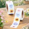 Spring Wild Flower Stickers Happy Birthday Party Decorations Kids Girls Favors Gift Bottle Stickers Wedding Baby Shower Supplies