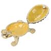 Turtle Trinket Box Turtle Band Jewelry Trinket Box with Painted Electroplated Rhinestone for Earrings Necklace Storage