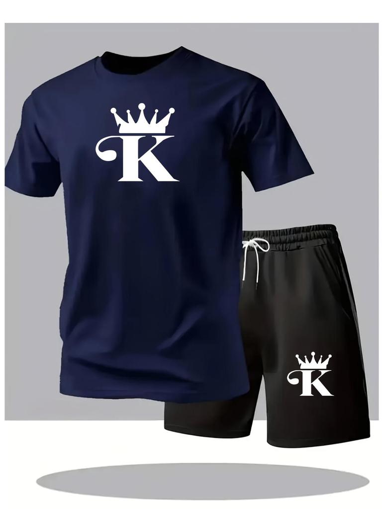 Men's Trendy Summer Mesh Shorts & T-Shirt Set - Casual Short Sleeve Ensemble