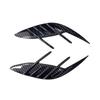 For KIA Stinger 2018- Car Sticker Rear Bumper Side Vent Spoiler Canard Covers Carbon Fiber Look Gloss Black Accessories ABS