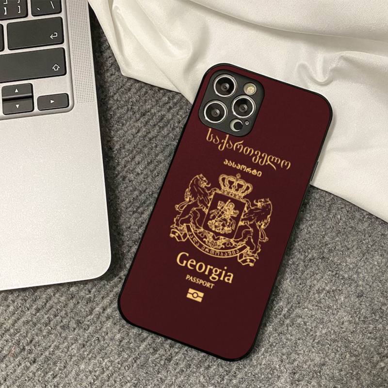 

Georgia Flag Phone Case for iPhone 8 7 6S Plus X 5S SE 2020 XR 11 12 mini pro XS MAX iphone 5 5s SE