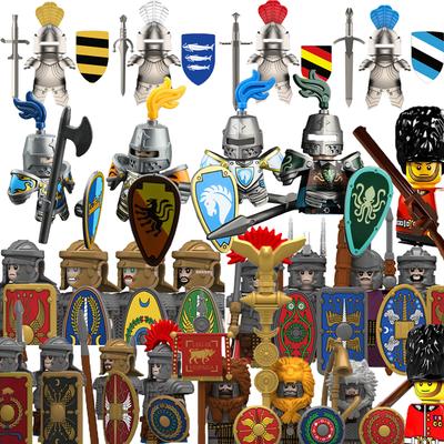 Medieval Military Rome War Action Figures Army Figures Building Blocks Helmet Weapons Accessories Kids for Toys Gifts